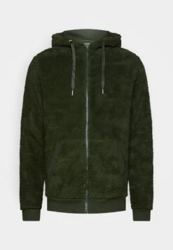 Pier One BORG ZIP-UP JACKET - Fleecejacke - Dark Green -Pier One Store 067adbe3faa7458ba7e980a0b8da5bd4 1