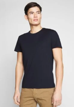 Pier One 2 PACK - T-Shirt Basic - White/dark Blue -Pier One Store 29e824f9825c4b58be6620e83ee4ac6b