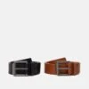 Pier One 2 PACK UNISEX - Gürtel - Black/cognac -Pier One Store 2f8356d00e94424e9b370f49a86d96f0