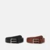 Pier One 2 PACK - Gürtel - Brown/black -Pier One Store 3460666fa3784f91aa1eb7fe7aadcc06