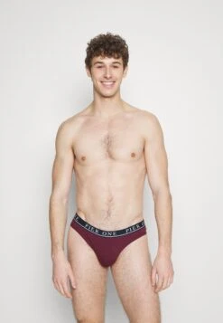 Pier One BRANDED WAISTBAND BRIEFS 3 PACK - Slip - Dark Blue /green/bordeaux -Pier One Store 3bf4517ea3b5408a9a622d206f05beec