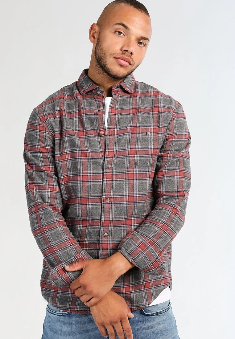 Pier One Hemd - Grey/coral 3 Pier One Hemd - Grey/coral