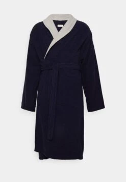 Pier One SHAWL TOWEL BATHROBE - Bademantel - Dark Blue -Pier One Store 67f610d064e84b5daaa9a12f82d45b4b