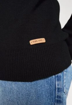 Pier One STRUCTURE BLOCK HIGH COLLAR - Strickjacke - Black -Pier One Store 6a3d75ac81f349948e6db8598e9da725