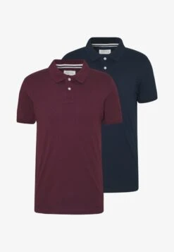 Pier One 2 PACK - Poloshirt - Dark Blue/bordeaux -Pier One Store 776db89a31b246aa84d9aeff2a53f14d