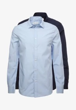 Pier One 2 PACK - Businesshemd - Light Blue/dark Blue -Pier One Store 813ad76744ab42bcb5aac84160d3aeb6