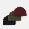 Pier One UNISEX 3 PACK - Mütze - Black/khaki/bordeaux -Pier One Store 87459dbe987649a8aaf826ac5710e03e