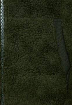 Pier One BORG ZIP-UP JACKET - Fleecejacke - Dark Green -Pier One Store b36b213309db429a9a051cbae9dee2b1