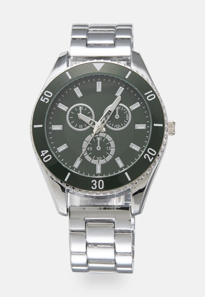 Pier One UNISEX - Uhr - Silver-coloured/green 3 Pier One UNISEX - Uhr - Silver-coloured/green