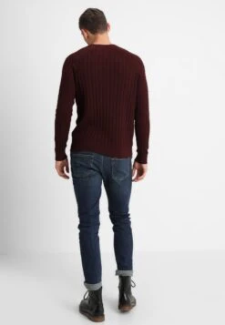 Pier One Strickpullover - Mottled Bordeaux -Pier One Store fc1817f3db34423ca2bcccf59d46c923